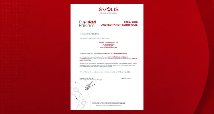 Evolis Platinum Plus Partner 2026: Infome Delivers Trusted ID Card Printing Solutions